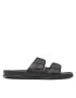 Tommy Hilfiger Șlapi Elevated Leather Buckle Sandal FM0FM04085 Negru - Pled.ro