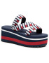 Tommy Jeans Șlapi Flag Webbing Flatform Mule EN0EN01318 Bleumarin - Pled.ro