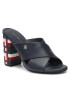 Tommy Hilfiger Șlapi Th Corporate High Heel Mule FW0FW05772 Bleumarin - Pled.ro