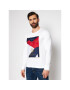 Tommy Hilfiger Longsleeve Icon Patch MW0MW18427 Alb Regular Fit - Pled.ro