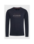 Tommy Hilfiger Longsleeve Linear Flag MW0MW25670 Bleumarin Slim Fit - Pled.ro