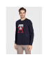 Tommy Hilfiger Longsleeve Lux Monogram MW0MW28229 Bleumarin Regular Fit - Pled.ro