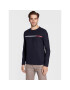 Tommy Hilfiger Longsleeve Two Tone Chest Stripe MW0MW28785 Bleumarin Slim Fit - Pled.ro