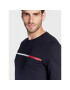 Tommy Hilfiger Longsleeve Two Tone Chest Stripe MW0MW28785 Bleumarin Slim Fit - Pled.ro