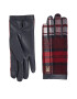 Tommy Hilfiger Mănuși de Damă Tommy Check Leather Gloves AW0AW15362 Bleumarin - Pled.ro