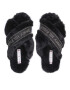 Tommy Hilfiger Papuci de casă Shiny Webbing Furry Slipper FW0FW06092 Negru - Pled.ro