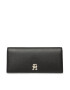 Tommy Hilfiger Portofel Mare de Damă Casual Large Wallet AW0AW14638 Negru - Pled.ro