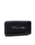 Tommy Hilfiger Portofel Mare de Damă Iconic Tommy Lrgza Sign AW0AW10556 Negru - Pled.ro