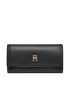 Tommy Hilfiger Portofel Mare de Damă Th Central Cc And Coin Negru - Pled.ro