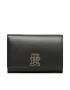 Tommy Hilfiger Portofel Mare de Damă Th Chic Med Flap Wallet AW0AW14887 Negru - Pled.ro