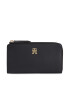 Tommy Hilfiger Portofel Mare de Damă Th Feminine Large Slim Wallet AW0AW14890 Negru - Pled.ro