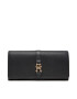 Tommy Hilfiger Portofel Mare de Damă Th Plush Lrg Flap Wallet AW0AW14234 Negru - Pled.ro