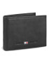 Tommy Hilfiger Portofel Mare pentru Bărbați Johnson Mini Cc Flap And Coin Pocket AM0AM00662/82568 Negru - Pled.ro