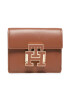 Tommy Hilfiger Portofel Mic de Damă Push Lock Leather Wallet AW0AW14344 Maro - Pled.ro