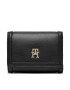 Tommy Hilfiger Portofel Mic de Damă Th City Med Flap Wallet AW0AW15746 Negru - Pled.ro