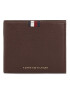 Tommy Hilfiger Portofel pentru bărbați Th Corp Leather Flap And Coin AM0AM11598 Maro - Pled.ro