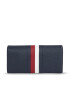 Tommy Hilfiger Portofel pentru femei Th Emblem Large Flap Corp AW0AW15271 Bleumarin - Pled.ro