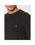 Tommy Hilfiger Pulover Basic Structure Crew Neck MW0MW19533 Negru Regular Fit - Pled.ro