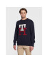 Tommy Hilfiger Pulover Bold Monogram MW0MW28045 Bleumarin Oversize - Pled.ro