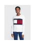 Tommy Hilfiger Pulover Flag WW0WW37457 Alb Regular Fit - Pled.ro