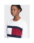 Tommy Hilfiger Pulover Flag WW0WW37457 Alb Regular Fit - Pled.ro