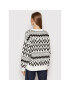 Tommy Hilfiger Pulover Icons Fair Isle WW0WW31437 Alb Oversize - Pled.ro