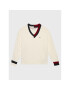 Tommy Hilfiger Pulover KG0KG06903 Écru Oversize - Pled.ro