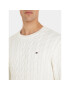 Tommy Hilfiger Pulover MW0MW33132 Écru Relaxed Fit - Pled.ro