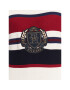 Tommy Hilfiger Pulover Seasonal Crest Stripe MW0MW29050 Écru Relaxed Fit - Pled.ro