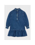 Tommy Hilfiger Rochie de blugi Denim Frill Collar KG0KG07026 D Albastru Regular Fit - Pled.ro