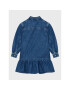 Tommy Hilfiger Rochie de blugi Denim Frill Collar KG0KG07026 D Albastru Regular Fit - Pled.ro