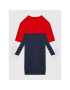 Tommy Hilfiger Rochie de zi Colorblock KG0KG05745 Bleumarin Regular Fit - Pled.ro