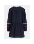 Tommy Hilfiger Rochie de zi Global Stripe Tape Detal KG0KG07347 M Bleumarin Regular Fit - Pled.ro