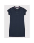 Tommy Hilfiger Rochie de zi Tape Rip KG0KG06743 M Bleumarin Regular Fit - Pled.ro