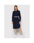 Tommy Hilfiger Rochie tip cămașă Co Belted WW0WW31314 Bleumarin Regular Fit - Pled.ro