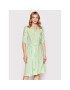 Tommy Hilfiger Rochie tip cămașă Stripe WW0WW35297 Verde Regular Fit - Pled.ro