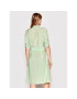 Tommy Hilfiger Rochie tip cămașă Stripe WW0WW35297 Verde Regular Fit - Pled.ro