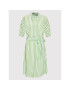 Tommy Hilfiger Rochie tip cămașă Stripe WW0WW35297 Verde Regular Fit - Pled.ro