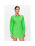 Tommy Hilfiger Rochie tip cămașă WW0WW37976 Verde Regular Fit - Pled.ro