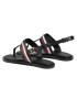 Tommy Hilfiger Sandale Corporate Letaher Fat Sandal FW0FW04840 Negru - Pled.ro