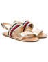 Tommy Hilfiger Sandale Corporate Ribbon Flat Sandal Met FW0FW02837 Auriu - Pled.ro