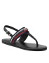 Tommy Hilfiger Sandale Corporate Th Webbing Flat Sandal FW0FW06543 Negru - Pled.ro