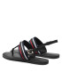 Tommy Hilfiger Sandale Corporate Th Webbing Flat Sandal FW0FW06543 Negru - Pled.ro