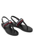 Tommy Hilfiger Sandale Corporate Th Webbing Flat Sandal FW0FW06543 Negru - Pled.ro