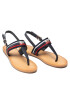 Tommy Hilfiger Sandale Corporate Webbing Flat Sandal FW0FW06232 Bleumarin - Pled.ro