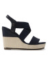 Tommy Hilfiger Sandale Essential Elastic High Wedge FW0FW06304 Bleumarin - Pled.ro