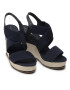 Tommy Hilfiger Sandale Essential Elastic High Wedge FW0FW06304 Bleumarin - Pled.ro