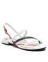 Tommy Hilfiger Sandale Feminine Strappy Flat Sandal FW0FW06480 Alb - Pled.ro