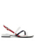 Tommy Hilfiger Sandale Feminine Strappy Flat Sandal FW0FW06480 Alb - Pled.ro