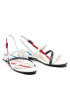 Tommy Hilfiger Sandale Feminine Strappy Flat Sandal FW0FW06480 Alb - Pled.ro